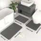 Ensemble de 3 tapis de salle de bain doux, absorbant, en mousse à mémoire de forme, séchage rapide, antidérapant, pour cuisine, salle de douche, paillasson, tapis de sol pour toilettes