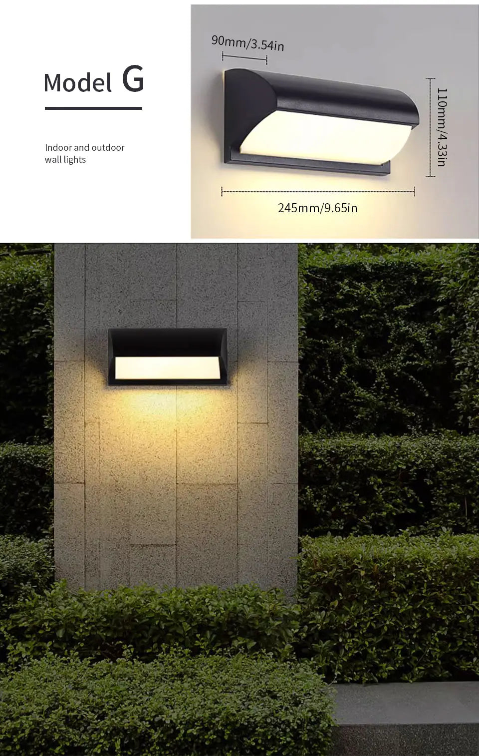 Luminaire mural LED à détecteur de mouvement