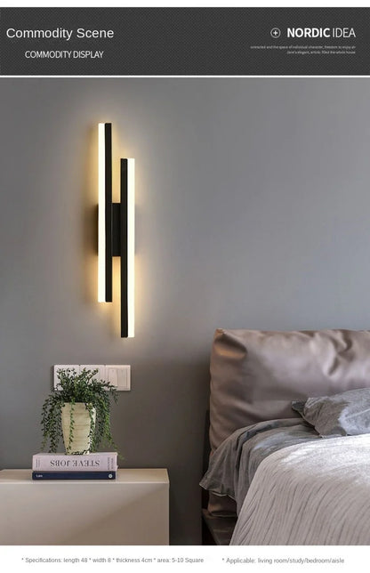 Applique murale LED moderne, tube en cuivre, abat-jour en acrylique, éclairage d'intérieur pour salon, couloir