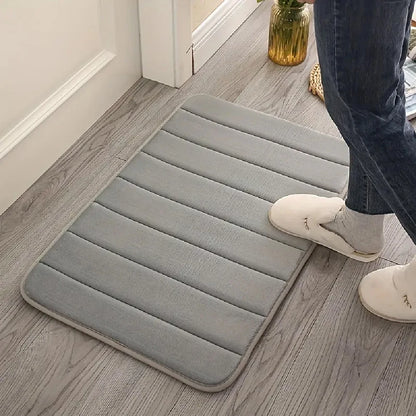 Ensemble de 3 tapis de salle de bain doux, absorbant, en mousse à mémoire de forme, séchage rapide, antidérapant, pour cuisine, salle de douche, paillasson, tapis de sol pour toilettes