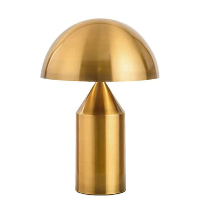 Lampe de table LED au design minimaliste nordique, luxueuse et dorée, idéale pour un salon, une chambre à coucher ou une table de chevet, haut de gamme et orientable.