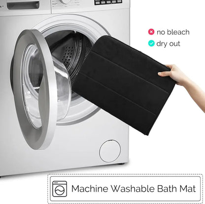 Ensemble de 3 tapis de salle de bain doux, absorbant, en mousse à mémoire de forme, séchage rapide, antidérapant, pour cuisine, salle de douche, paillasson, tapis de sol pour toilettes