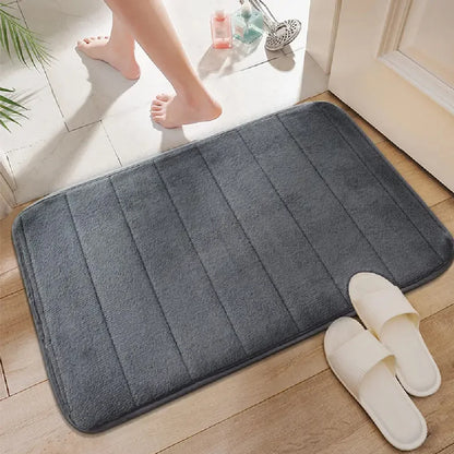 Ensemble de 3 tapis de salle de bain doux, absorbant, en mousse à mémoire de forme, séchage rapide, antidérapant, pour cuisine, salle de douche, paillasson, tapis de sol pour toilettes