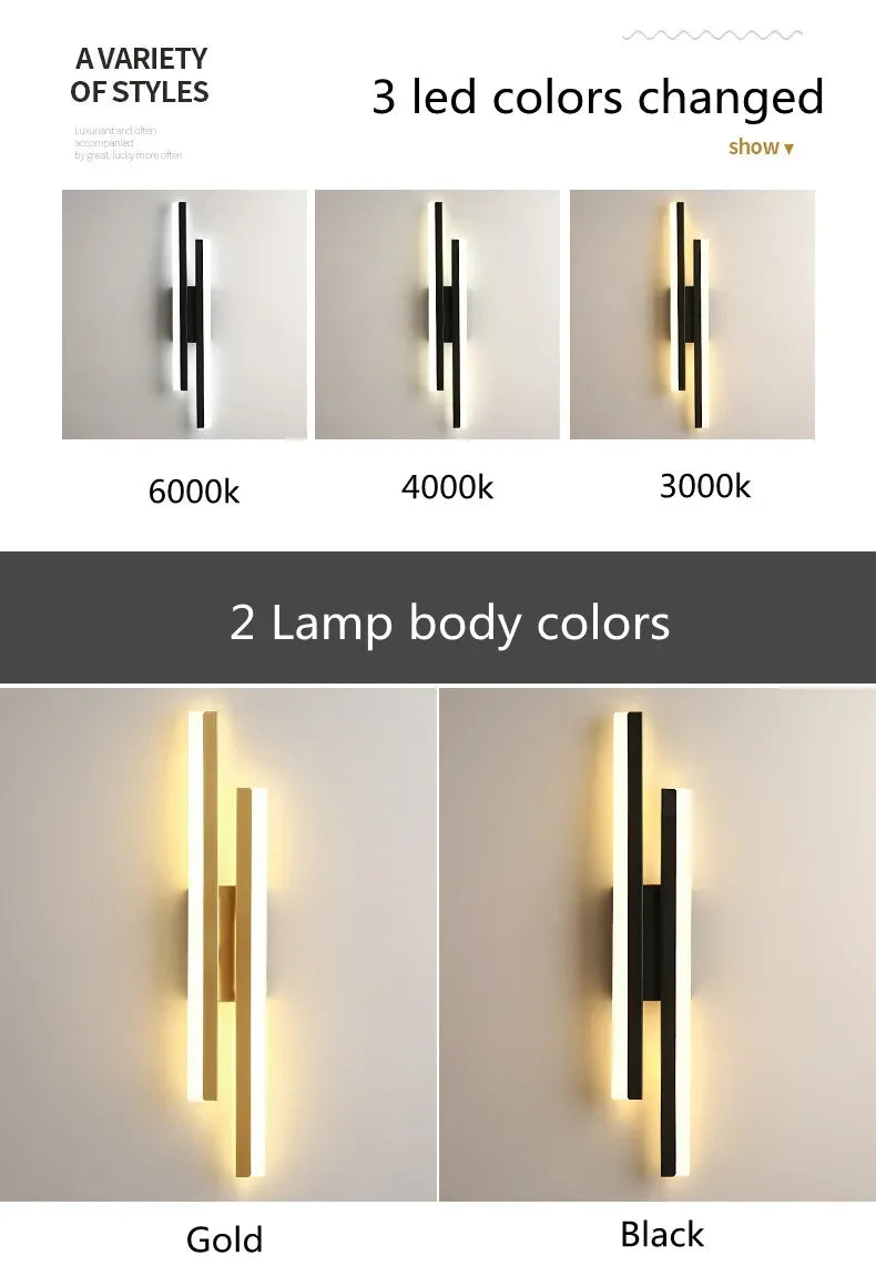 Applique murale LED moderne, tube en cuivre, abat-jour en acrylique, éclairage d'intérieur pour salon, couloir