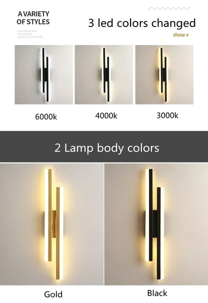 Applique murale LED moderne, tube en cuivre, abat-jour en acrylique, éclairage d'intérieur pour salon, couloir