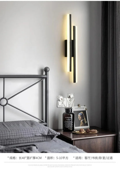 Applique murale LED moderne, tube en cuivre, abat-jour en acrylique, éclairage d'intérieur pour salon, couloir