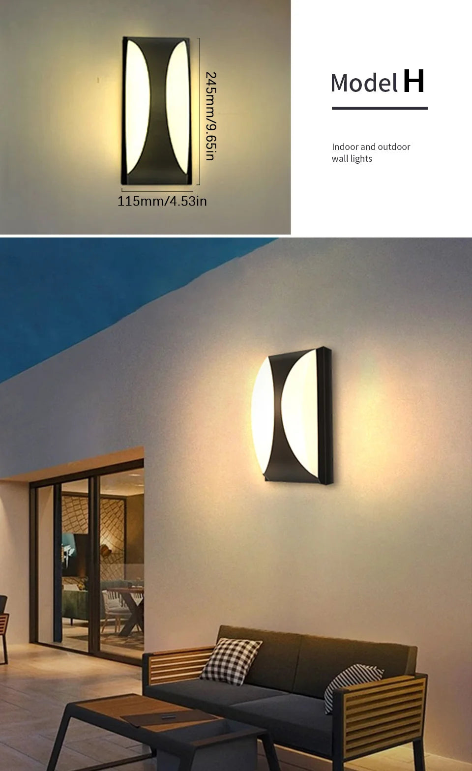 Luminaire mural LED à détecteur de mouvement