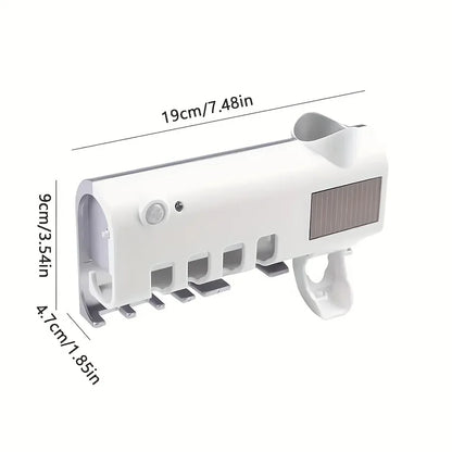 Porte-brosse à dents multifonction, stérilisation UV par induction, support automatique pour dentifrice, brosse à dents électrique