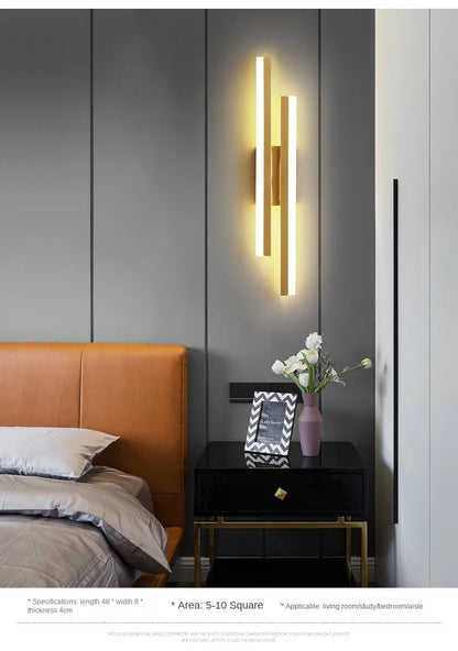 Applique murale LED moderne, tube en cuivre, abat-jour en acrylique, éclairage d'intérieur pour salon, couloir